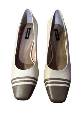 Vintage Auditions Two Tone Leather Pumps 12 SS Narrow Used